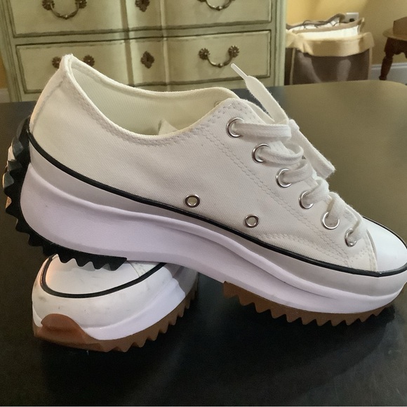 Converse White Platform Sneakers - Picture 7 of 12